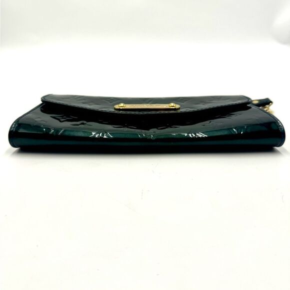 Auth Louis Vuitton Green Monogram Vernis Subset Boulevard Clutch Pouchette WOC - Picture 7 of 16